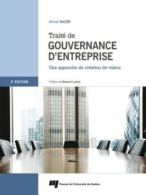 cover image of Traité de gouvernance d'entreprise 2e édition